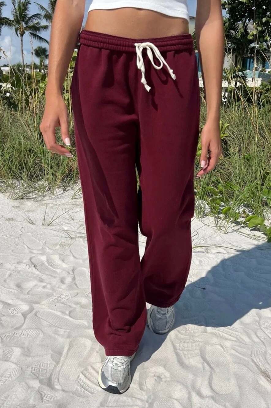 Brandy Melville Burgundy Anastasia Baggy Sweatpants